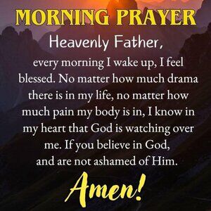 Laminated "Morning Prayer" 8x10 prayer card
